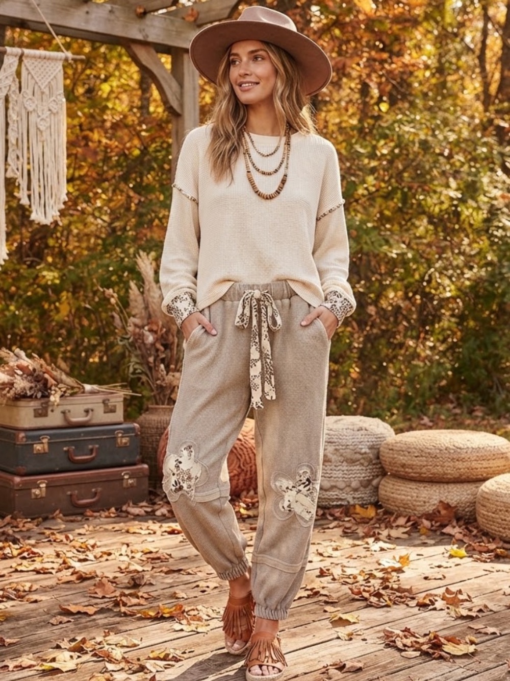 💕NEW! I POL Patchwork Detail Lounge Joggers
